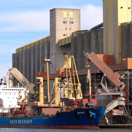 Portiques des silos 3 et 4 du site industriel Sénalia de la Presqu’île Elie